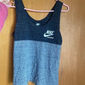 Nike grey and black workout tank top.